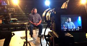 video production interview setup